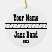 Jazz Band Persoonlijke muziekversier Keepomwille Keramisch Ornament (Voorkant)