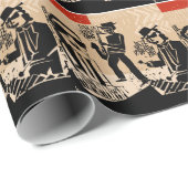 Jazz Band Poster: Cool Design Cadeaupapier (Rol Hoek)