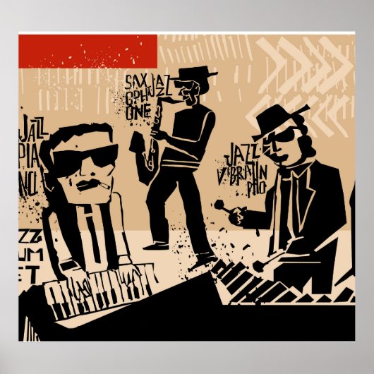 Jazz Band Poster: Cool Design Poster (Voorkant)