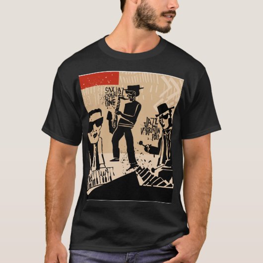 Jazz Band Poster: Cool Design T-shirt (Voorkant)