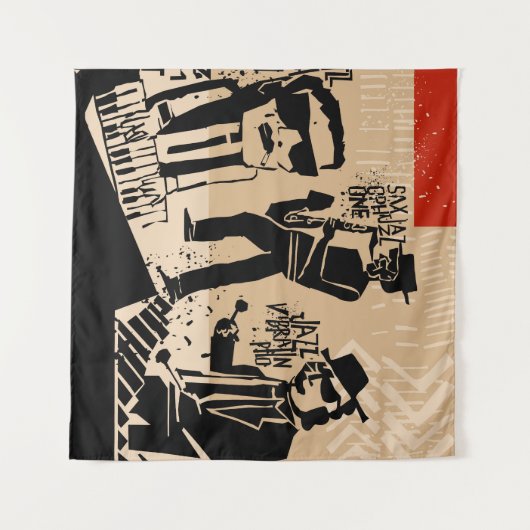  Jazz Band Poster: Cool Design Wandkleed (Voorkant (horizontaal))