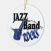 Jazz Band Rocks Keramisch Ornament (Links)