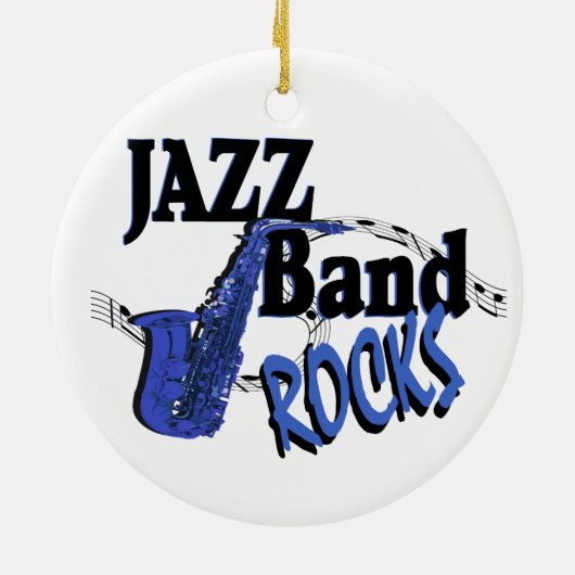Jazz Band Rocks Keramisch Ornament (Achterkant)