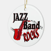 Jazz Band Rocks met Foto Keramisch Ornament (Links)