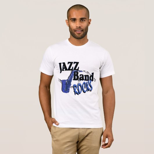 Jazz Band Rocks T-shirt (Voorkant volledig)