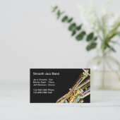 Jazz Band Trompet Thema Visitekaartje (Staand voorkant)