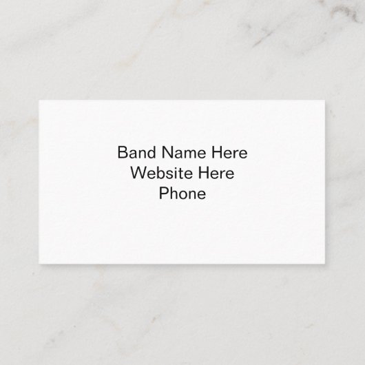 Jazz Band Visitekaartjes (Achterkant)