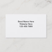 Jazz Band-Visitekaartjes Visitekaartje (Achterkant)