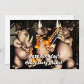 Jazz Birthday Invite Kaart (Voorkant / Achterkant)