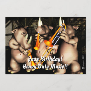 Jazz Birthday Invite Kaart
