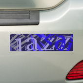 Jazz Blue op blauw Bumpersticker (Op auto)