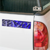 Jazz Blue op blauw Bumpersticker (Op Truck)