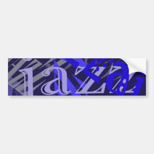 Jazz Blue op blauw Bumpersticker