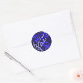 Jazz Blue op blauw Ronde Sticker (Envelop)