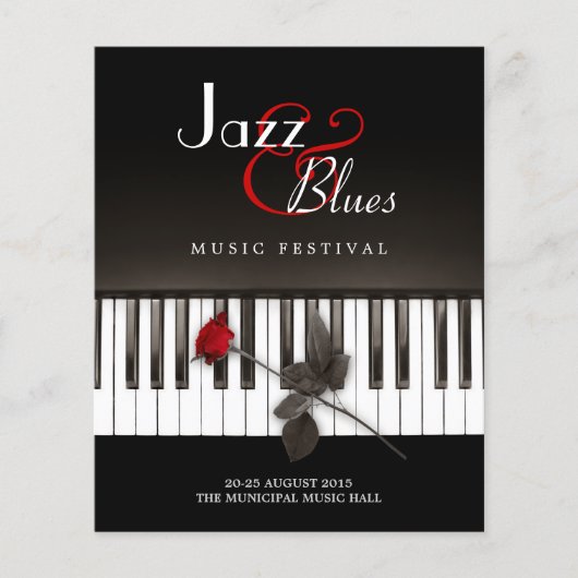 Jazz Blues Music Festival Concert Flyer (Voorkant)