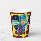 Jazz Blues Papieren Bekers (Achterkant)