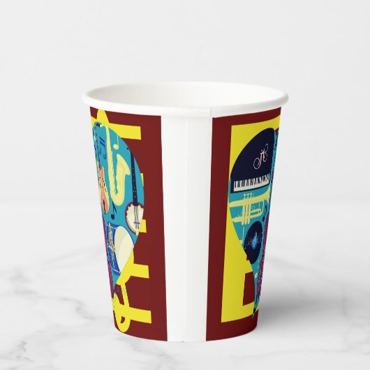 Jazz Blues Papieren Bekers (Rechts)