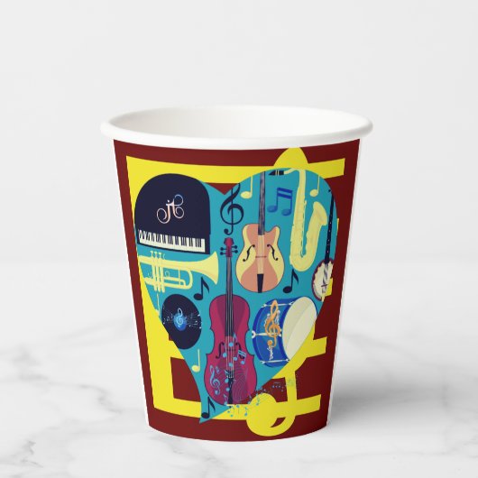 Jazz Blues Papieren Bekers (Voorkant)