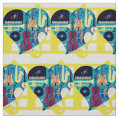 Jazz Blues Stof (Swatch)