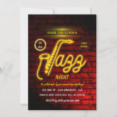 Jazz Blues thema feest uitnodiging (Voorkant)