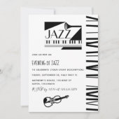Jazz Blues thema feest uitnodiging (Voorkant)