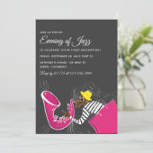 Jazz Blues Threadparty uitnodiging (Staand voorkant)