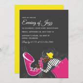 Jazz Blues Threadparty uitnodiging (Voorkant / Achterkant)