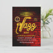 Jazz Blues Threadparty uitnodiging (Staand voorkant)