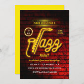 Jazz Blues Threadparty uitnodiging (Voorkant / Achterkant)