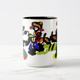 Jazz boerderij herfst tweekleurige koffiemok