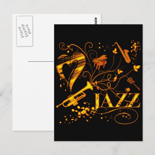 JAZZ BRIEFKAART (Voorkant / Achterkant)