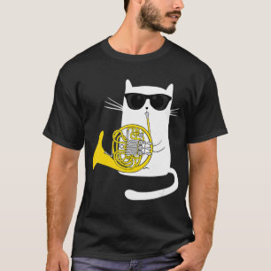 Jazz Cat die Franse paarn Cool Smooth speelt T-shirt