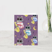 Jazz Cat Feestdagen Kaart (Voorkant)