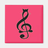 Jazz Cat Magnet (Voorkant)