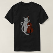 Jazz Cat Palling Upright Bass Shirt Cool Musician3 (Design voorkant)