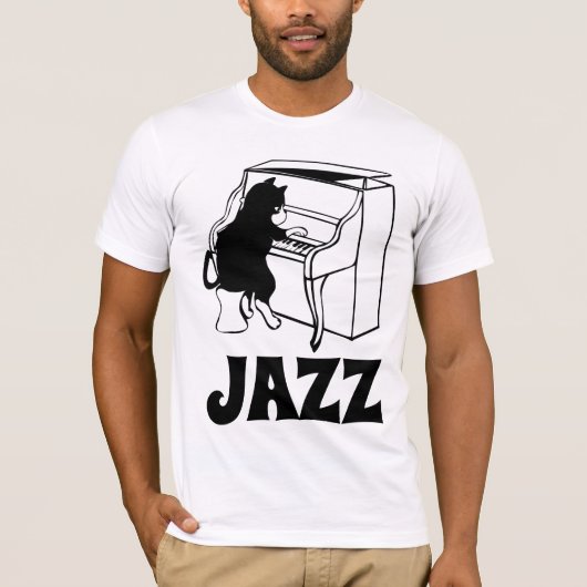 JAZZ CAT PIANO T-SHIRTS T - SHIRTS (Voorkant)