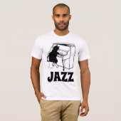 JAZZ CAT PIANO T-SHIRTS T - SHIRTS (Voorkant volledig)