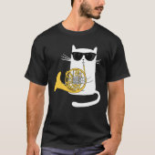 Jazz Cat Playing French Horn - Cool Smooth T-Shirt (Voorkant)