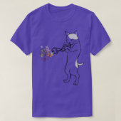 Jazz Cat Playing Trumpet T-shirt (Design voorkant)