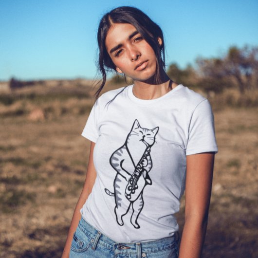 JAZZ CAT SAXOFOON T-SHIRTS
