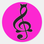 Jazz Cat Sticker (Voorkant)