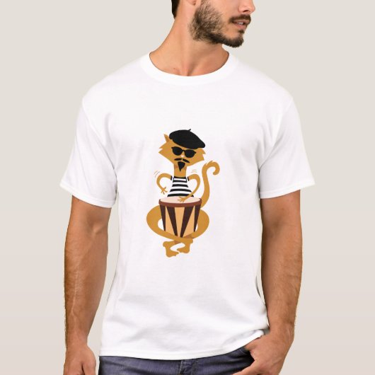Jazz Cat T-shirt (Voorkant)