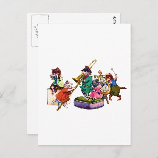 Jazz Cats Briefkaart (Voorkant / Achterkant)