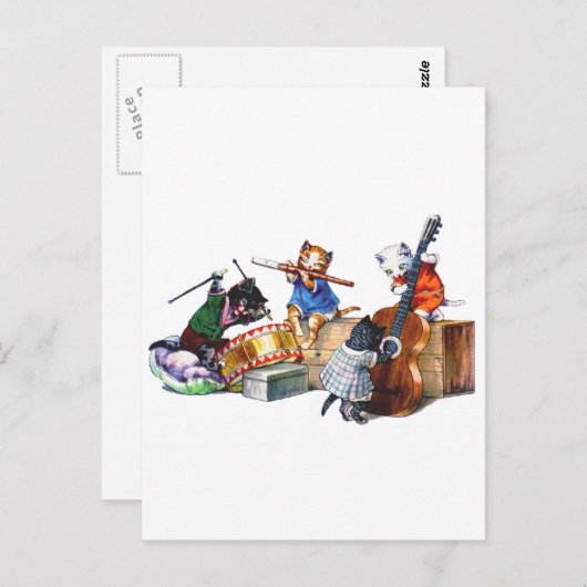 Jazz Cats Briefkaart (Voorkant / Achterkant)