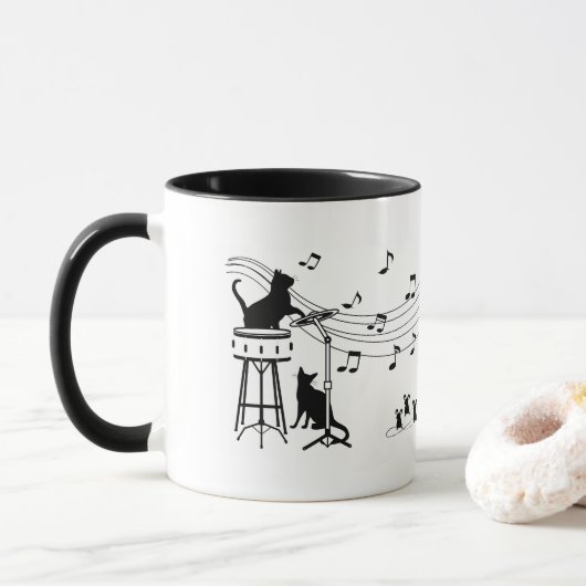 Jazz Cats | Drum | Koffie-Mok Mok (Met donut)