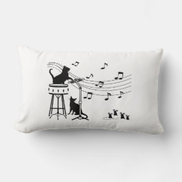 Jazz Cats | Drum Lumbar Pillow Kussen