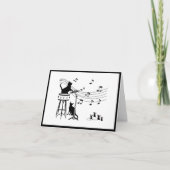 Jazz Cats | Drum Vouwbare Notitiekaart (Voorkant)