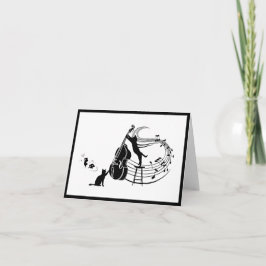 Jazz Cats | Dubbele doorgevouwen briefkaart