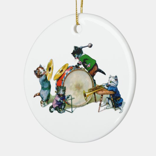 Jazz Cats Keramisch Ornament (Links)