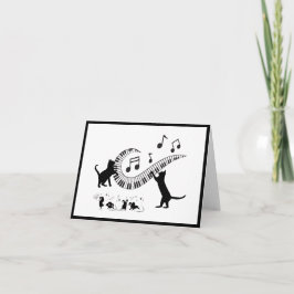 Jazz Cats | Piano Folded Note Card Notitiekaartje